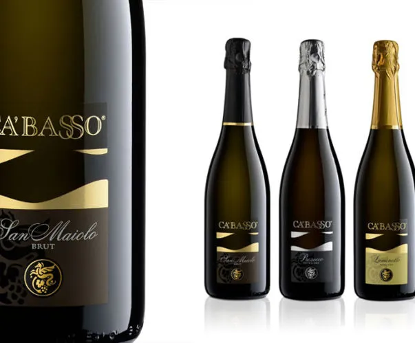 Etichette Ca’ Basso – Design elegante per linea bollicine