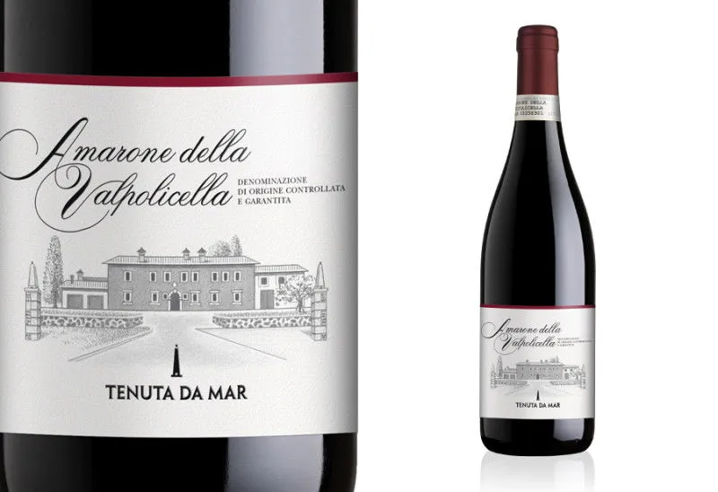 Etichetta per Amarone della Valpolicella Tenuta da Mar: